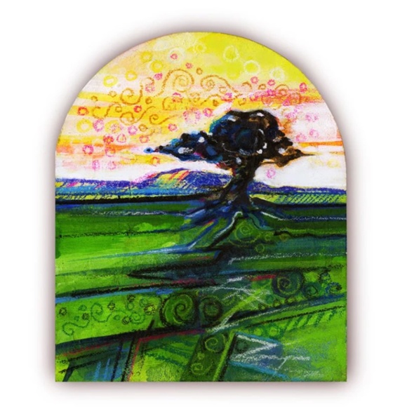 OOAK Original Tree Landscape Abstract Painting No.1 by Kathy Morton Stanion - Picture 1 of 1